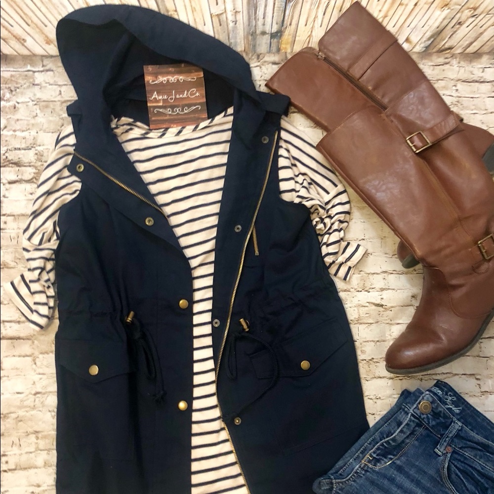 Navy utility military vest